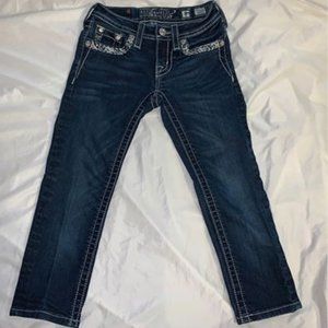 Miss Me girls skinny jean capris size 8